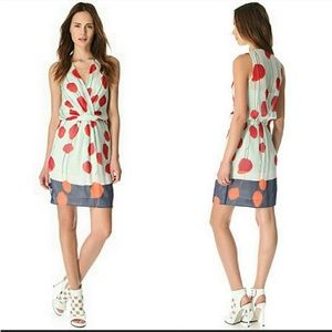 Size 4 Diane Von Furstenburg DVF Red White Blue cocktail dress